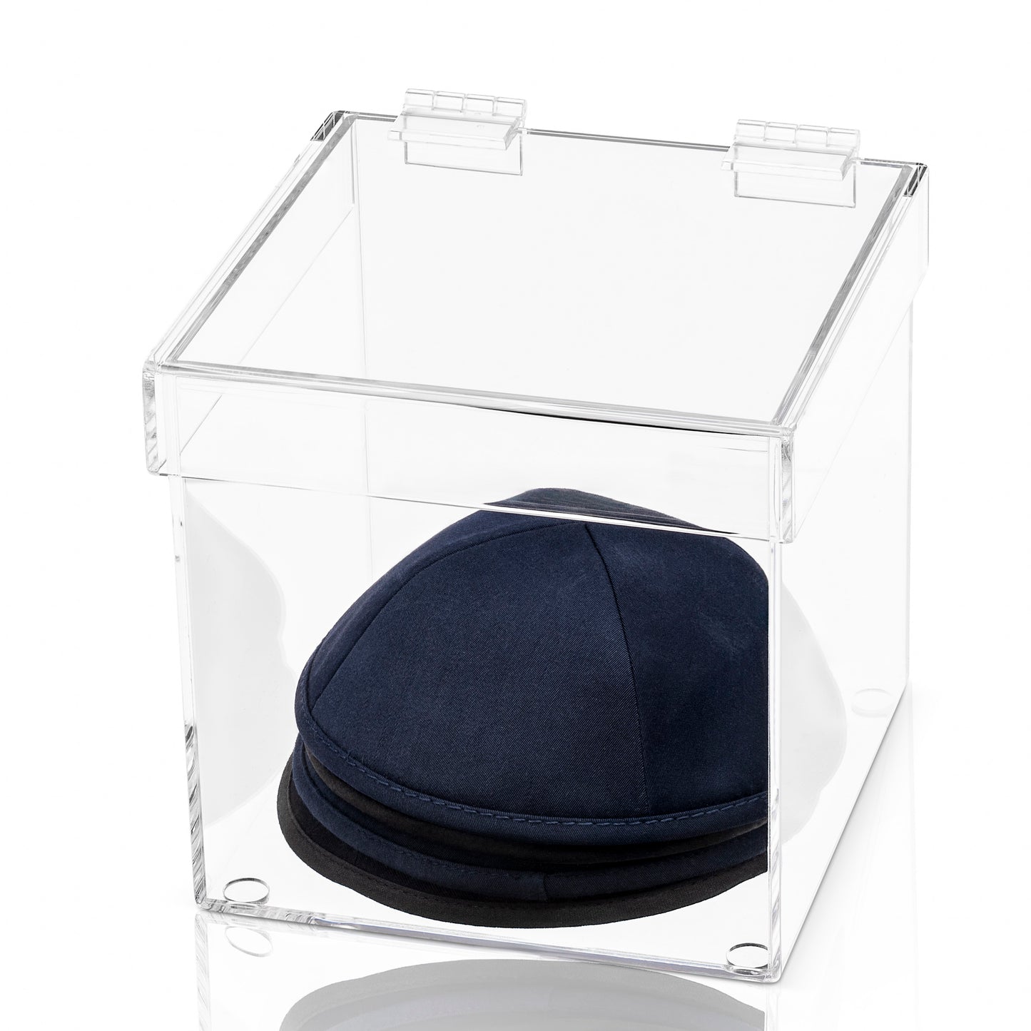 Lucite By Design Acrylic Kippah Box With Hinged Lid, Limited Time Deal