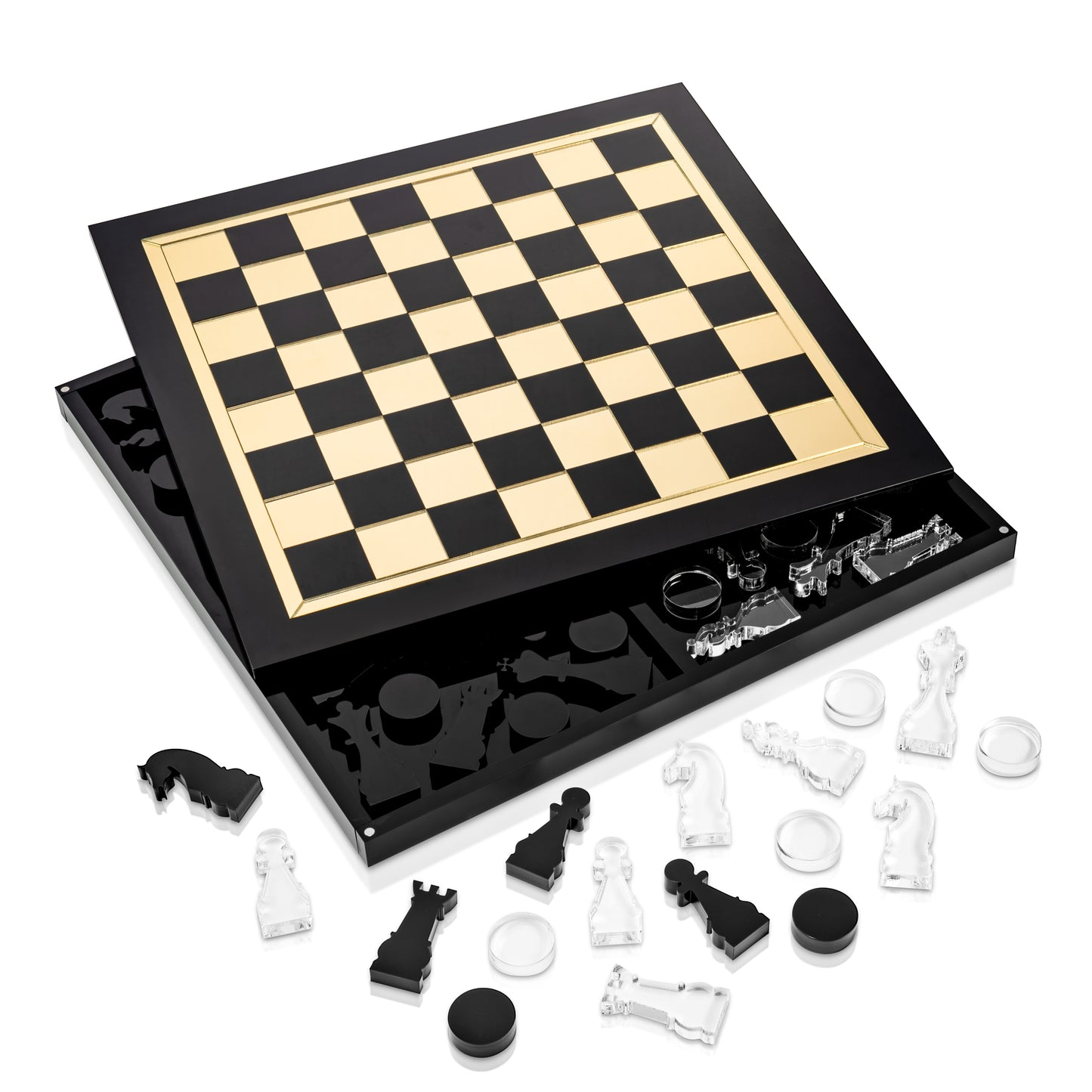 LUXE Chess/Checkers Game Set Limited Time Deal