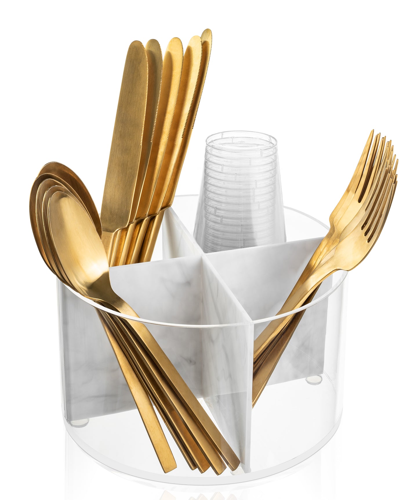 Lucite By Design Marble Cutlery Holders Limited Time Deal